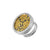 Golden Niello Floral Round Flat Top Ring AG579
