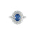 Juro Double Mixed Shape Halo Dual Function Ring/Pendant - Sapphire Oval M762
