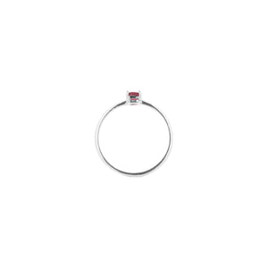 Petra Solitaire Ring - Red Cushion 2022-146
