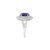 Dianon Double Halo Flower Gemstone Ring - Sapphire Oval 2022-222