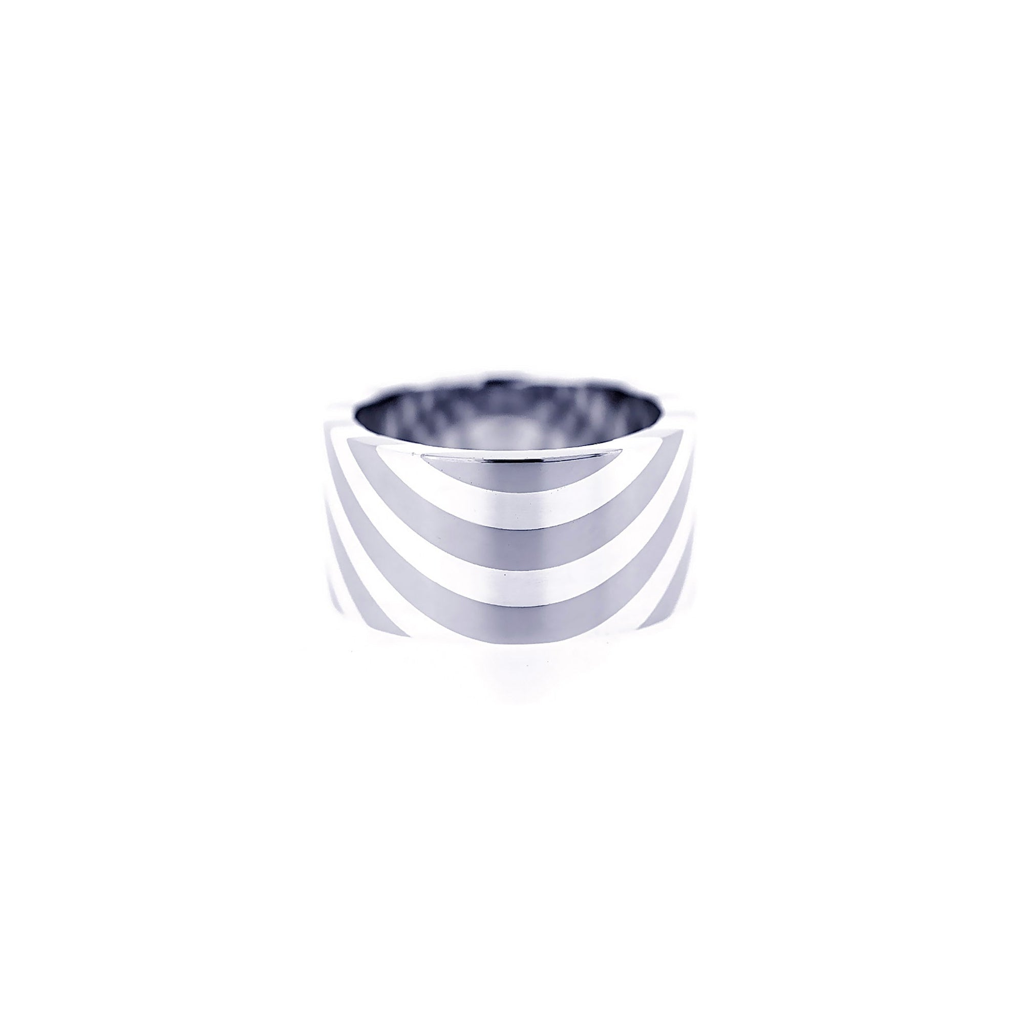 Dazzle Titanium Thick Flat Fusion Ring AG412