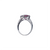 Agnesa Split Shank Solitaire Gemstone Ring - Pink Long Cushion 2021-197