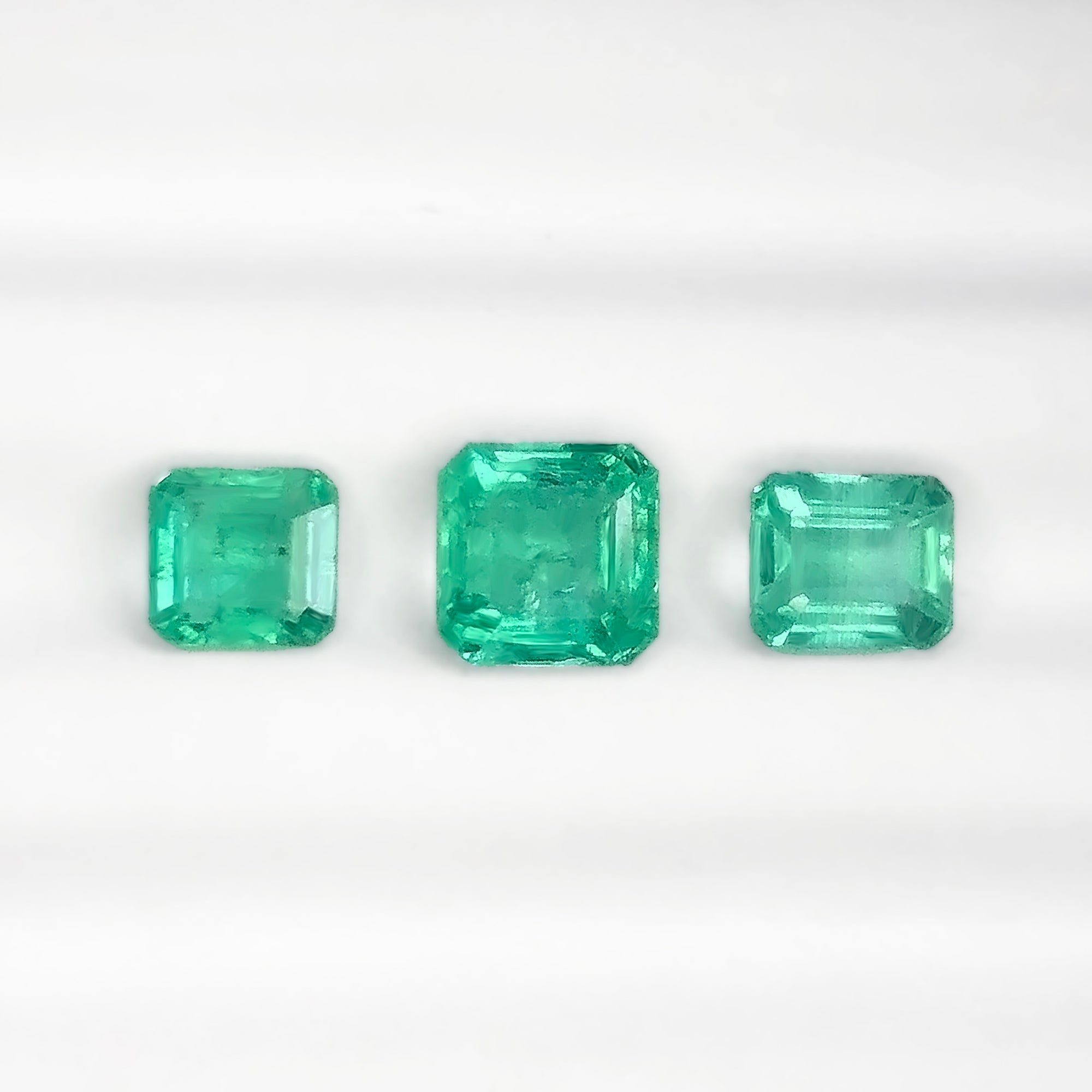 African Emerald Square Octagonal Step Cut 1.23-2.34CT G143 G144 G145