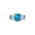 Joycio Contemporary Gemstone Cocktail Ring - Electric Blue Oval W204