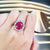 Ruba Winza Ruby Halo Ring 6.63CT M414