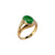 Ezra Green Jade Bezel Setting Gemstone Ring M516