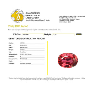 Ruby Oval 1.41CT M742