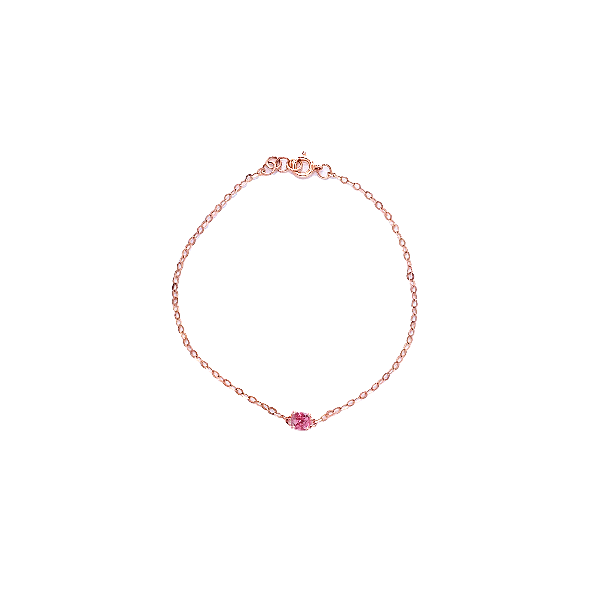 Mayeera Solitaire Gemstone Bracelet - Pink Cushion 2019-151
