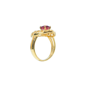 Shell Pure Hard Gold Gemstone Ring 2021-245