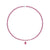 Anthea Round Gemstone Drop Detachable Necklace - Pink Pear W159