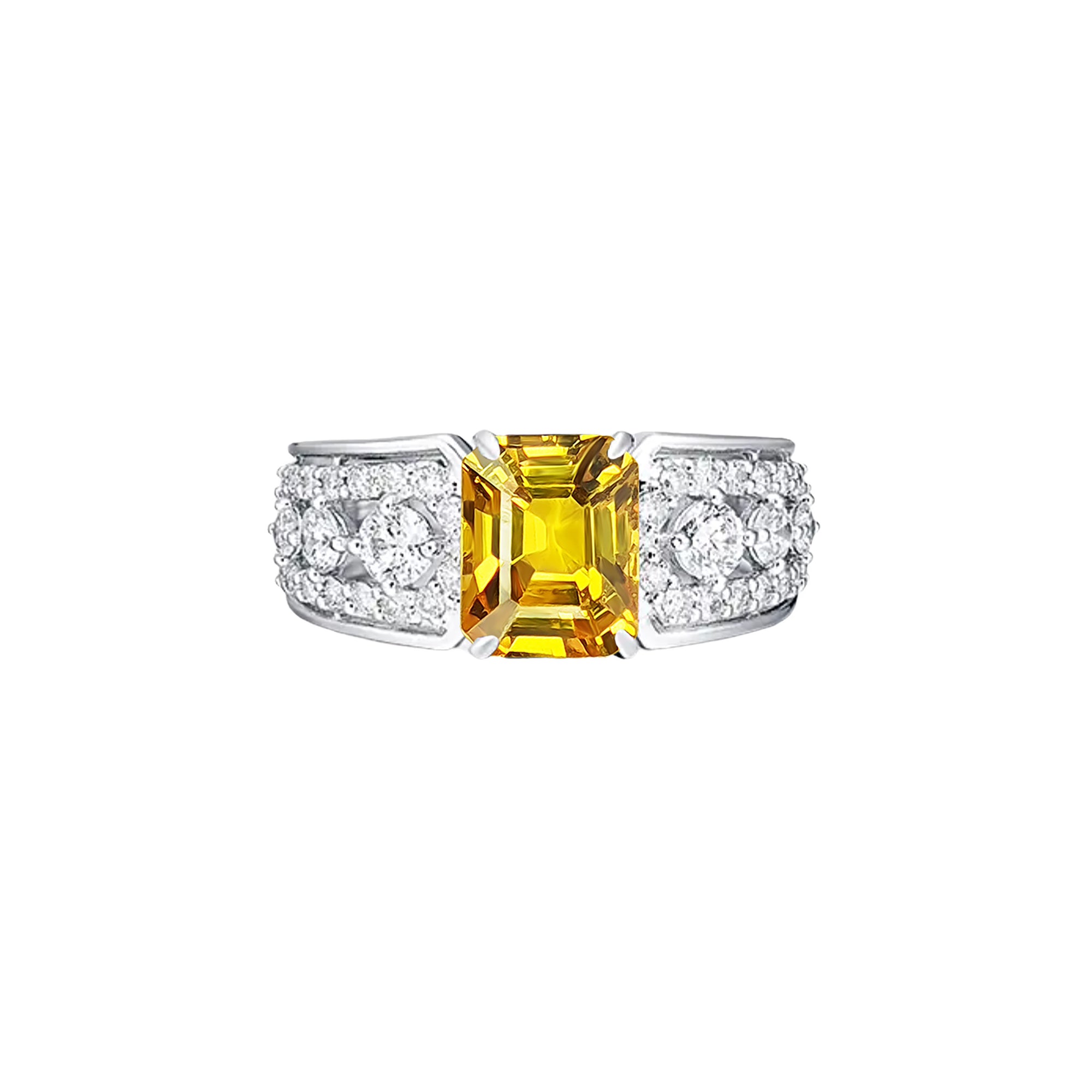 Evie Solitaire Gemstone Ring - Yellow Emerald W174
