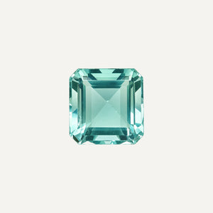 G768 FLUORITE EMERALD CUT 14.05CT - muted white scaled cover