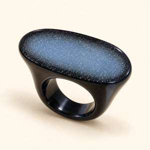 Dark Blue Agate Ring G560-2 — HK13