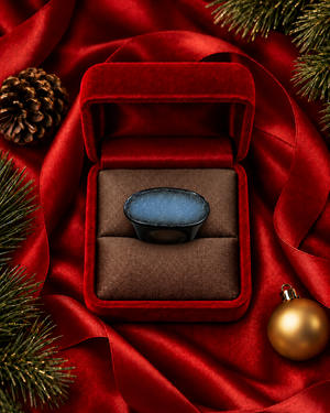Dark Blue Agate Ring G560-2 — HK13