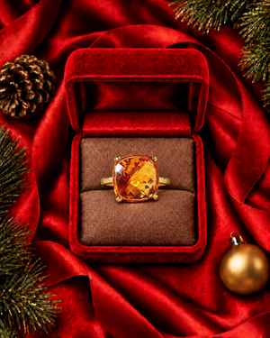 Contrine Citrine Ring M007 — 18K Yellow Gold