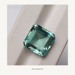 G768 FLUORITE EMERALD CUT 14.05CT - 03-G768-INDOOR-TRAY