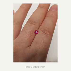 G758 UNHEATED RUBY CUSHION 0.67CT