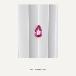 G763 UNHEATED PINK SAPPHIRE PEAR 1.52CT - 04-G763-WHITE-TRAY