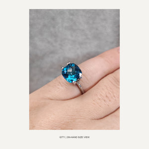 G771 LONDON BLUE TOPAZ CUSHION 4.85CT - 04-G771-ON-HAND