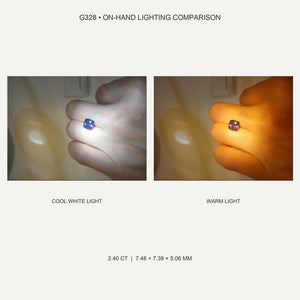 G328 COLOUR CHANGE SAPPHIRE CUSHION 2.40CT