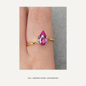 G763 UNHEATED PINK SAPPHIRE PEAR 1.52CT - 06-G763-ON-HAND