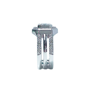 2022-053 MESSIAN ASSCHER PIE CUT DIAMOND RING 0.48CT