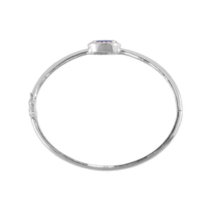 Medley Semi-Halo Bangle - Tanzanite Oval 2023-012