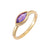 Zanio Bezel Setting Solitaire Ring - Purple Marquise 2023-029