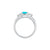 Tiara 3 Stone Ring - Paraiba Long Cushion 2023-043