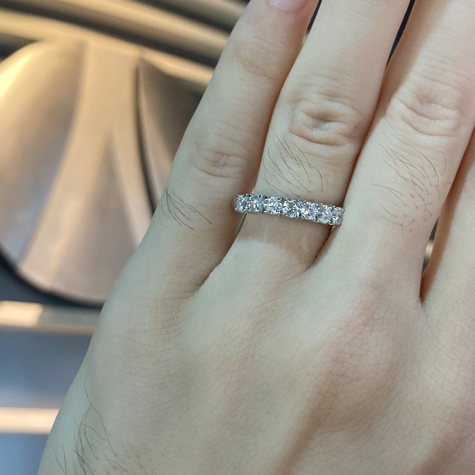 Azure Half Eternity Ring - Diamond Round 2023-045