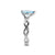 Chad Open Twist Solitaire Enring - Blue Pear 2023-050