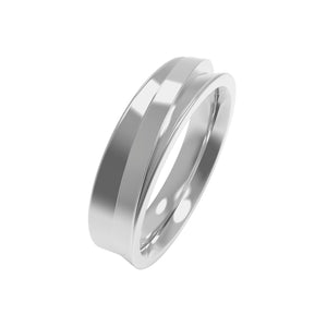 Kerin Slanted Intersecting Wedding Band 2023-051