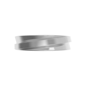 Kerin Slanted Intersecting Wedding Band 2023-051