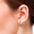 Dana Double Row Half Pave Huggie Earrings 2023-057
