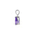 Muno Solitaire Pendant - Purple Pear 2023-050