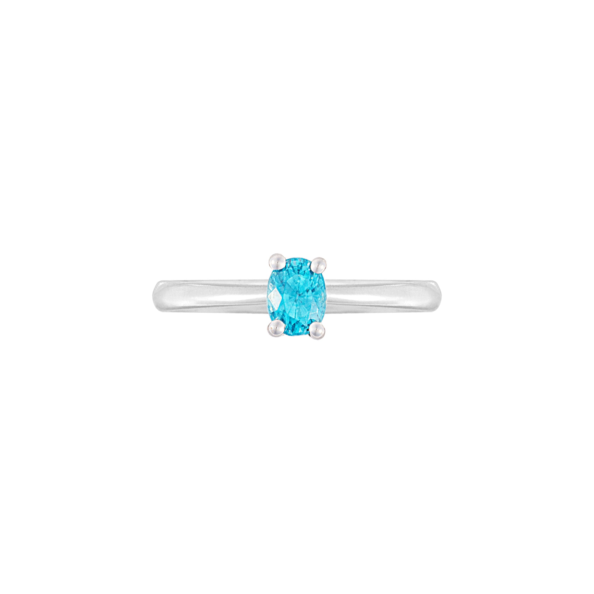 Petra Solitaire Ring - Blue Oval 2023-096