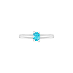 Petra Solitaire Ring - Blue Oval 2023-096