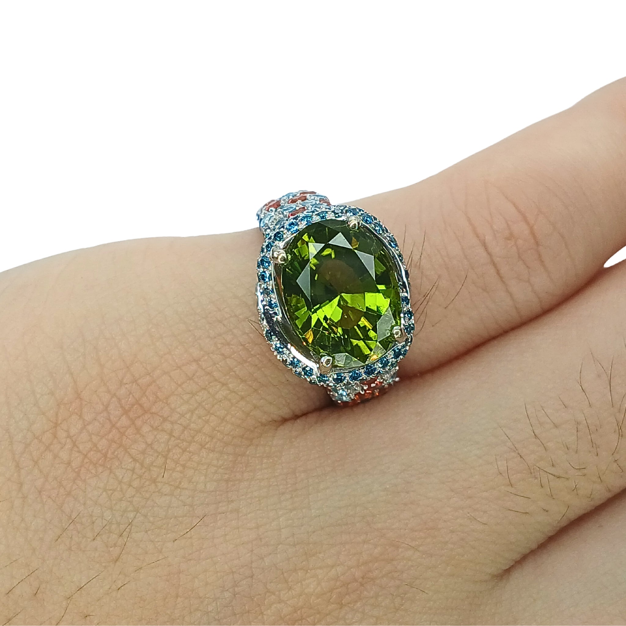 2024-064 MAUSSIN GEMSTONE RING - GREEN OVAL