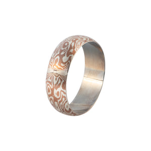 Mokume Gane Rounded Bangle AG582