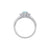 Dainty Starburst Halo Ring - Green Diamond Oval AU454