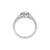 Chroasia Three Stone Halo Ring - Green Diamond Marquise AU455