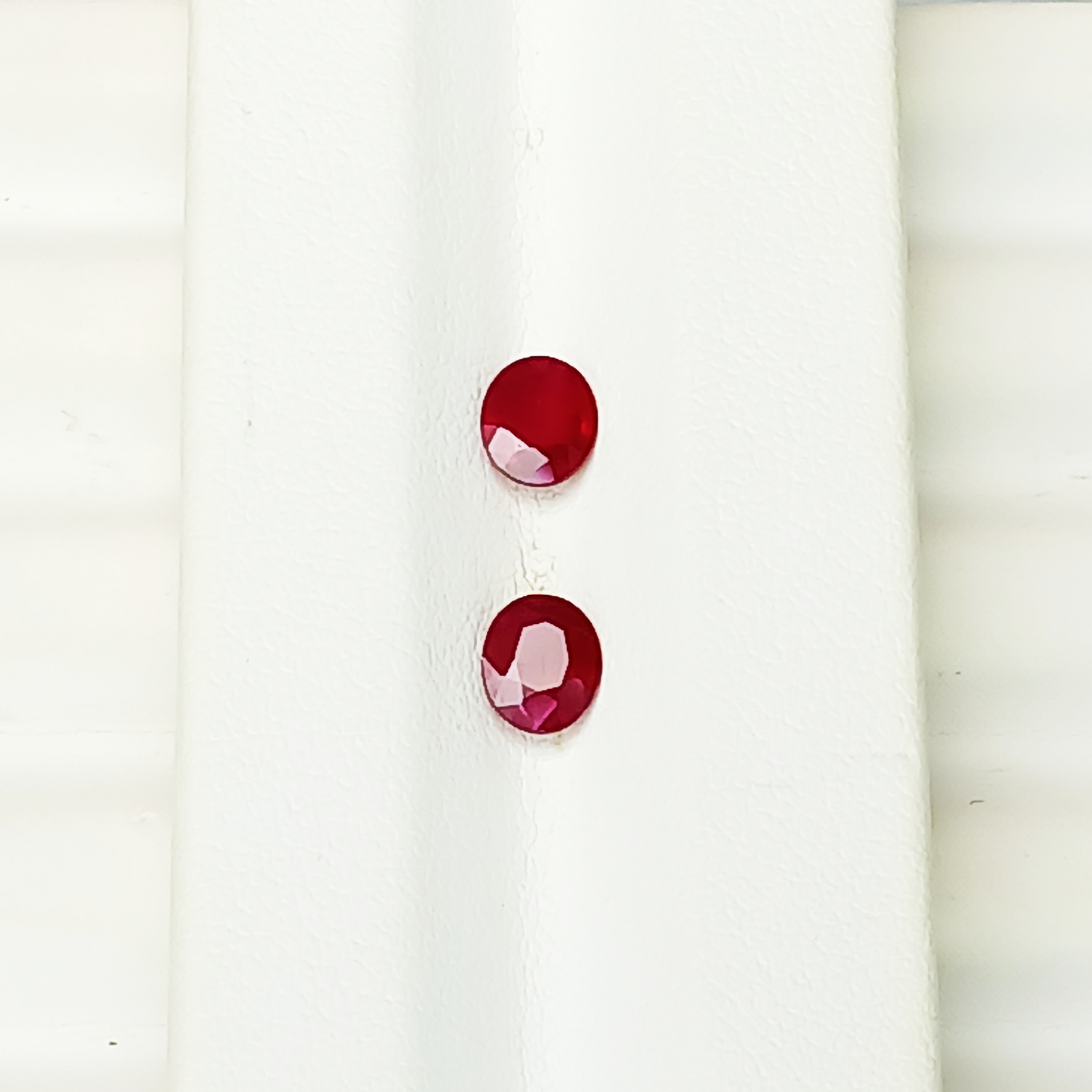 G716 BURMESE RUBY OVAL PAIR 1.11CT