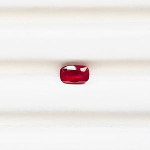 Unheated Burmese Mong Hsu Ruby Pigeon Blood Red Long Cushion 0.97CT G154