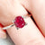 Unheated Burmese Mong Hsu Ruby Pigeon Blood Red Oval 1.09CT G155