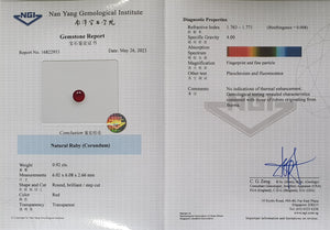 Unheated Burmese Mong Hsu Ruby Group 0.92 - 1.04CT G156 G157 G158 G159