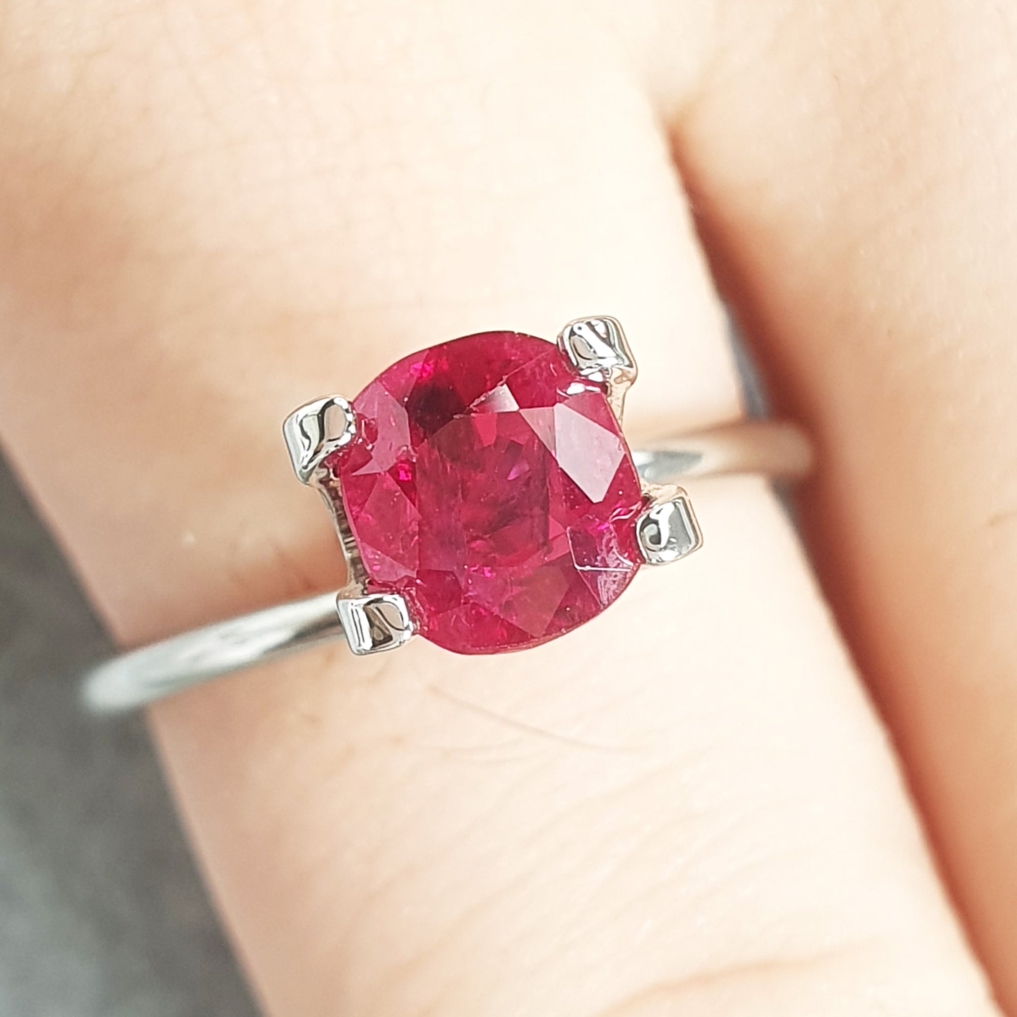 Unheated Burmese Mong Hsu Ruby SQ 1.56CT G168