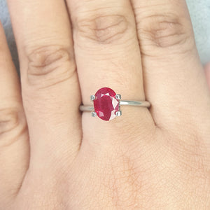 Burmese Ruby Pigeon Blood Red Oval 2.02CT G172
