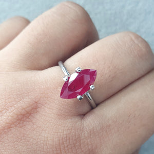 Burmese Ruby Pigeon Blood Red Marquise 2.33CT G175