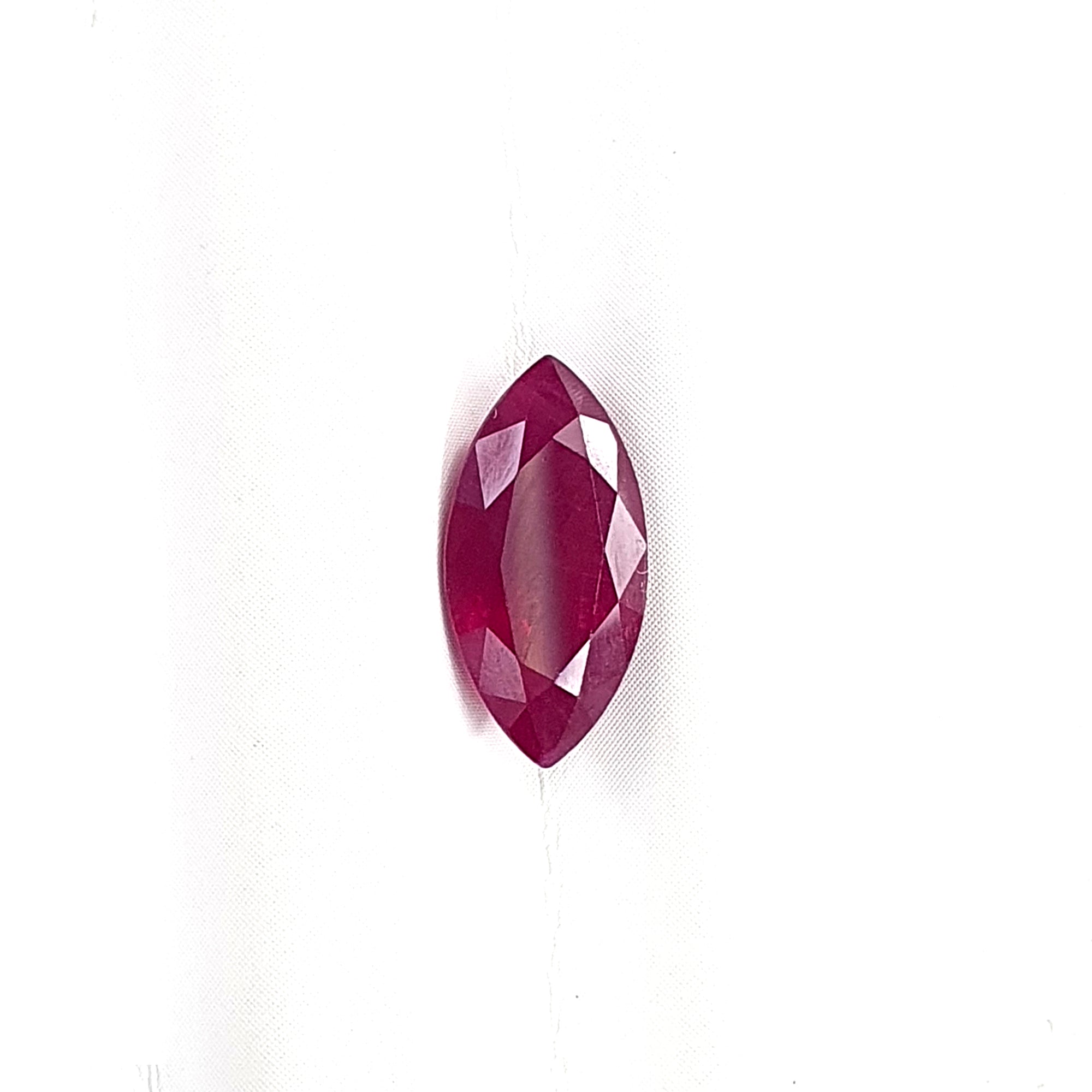 Burmese Ruby Pigeon Blood Red Marquise 2.33CT G175