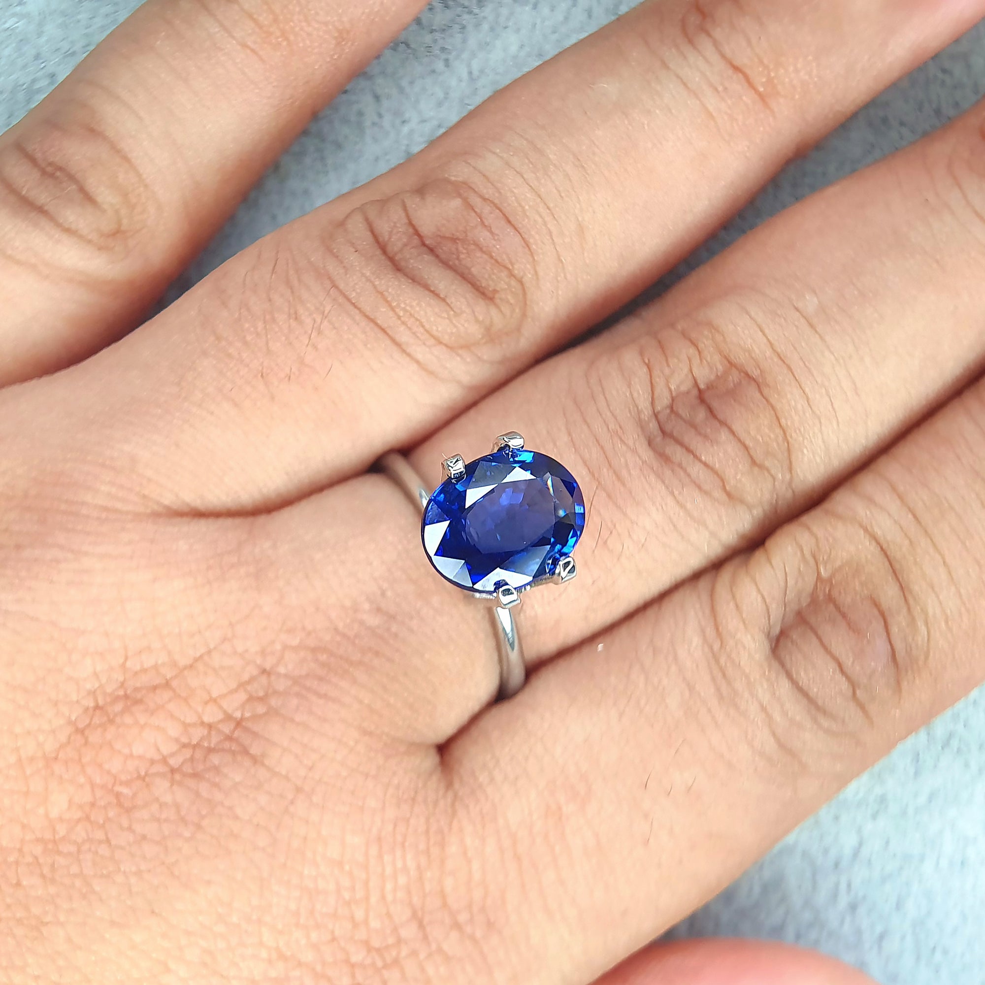 Vivid Blue Sapphire Oval 3.68CT G245